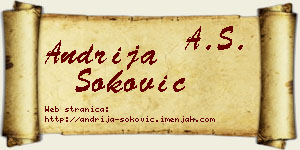 Andrija Soković vizit kartica